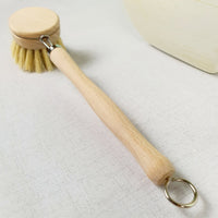 Long Wood & Hemp Dish Cleaning Brush