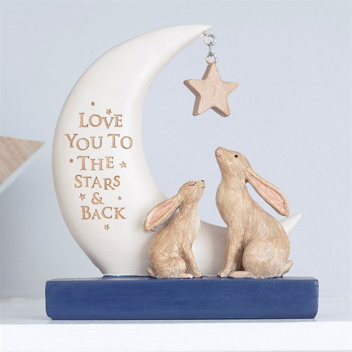 Love You To The Stars and Back Cute Bunny Decorative Sign - Cherish Home
