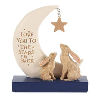 Love You To The Stars and Back Cute Bunny Decorative Sign - Cherish Home