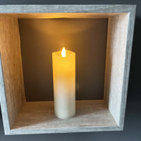 Luminara Real Wax Flameless Slim Ivory Pillar Candle (15.4cm tall)