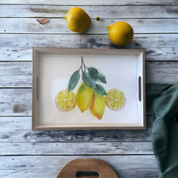 Luscious Lemons Wooden Serving Trays - Set of 2 - Cherish Home