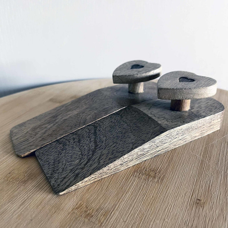 Mango Wood Heart Door Stop - Cherish Home