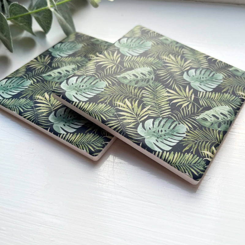 Modern Botanical Ceramic Coaster - Cherish Home