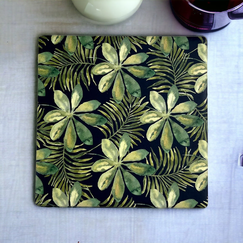 Modern Umbrella Leaf Ceramic Coaster - Cherish Home