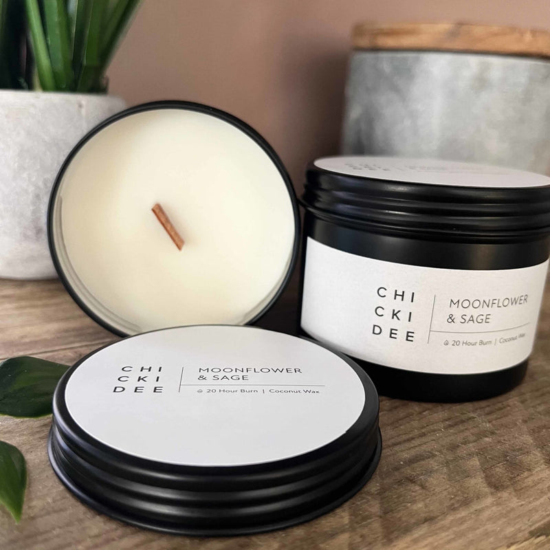 Moonflower & Sage Conscious Candle Pot Candle with Lid - Cherish Home