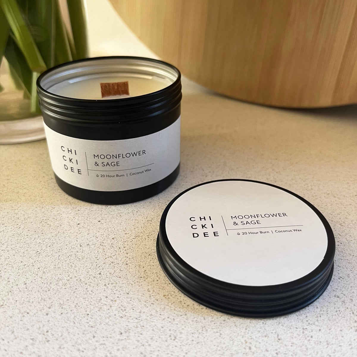 Moonflower & Sage Conscious Candle Pot Candle with Lid - Cherish Home