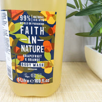 Natural Grapefruit & Orange Body Wash Refill (5L) - Cherish Home