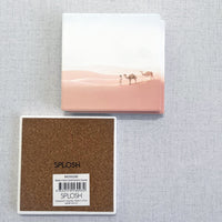Pink Oasis Dusk Camel Ceramic Coaster - Cherish Home