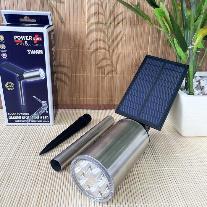 PowerPLUS Swan 6 LED Solar Garden Spotlight - Cherish Home