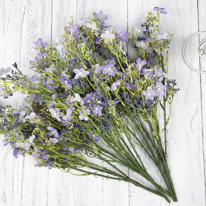 Purple Wildflower Spray on Table