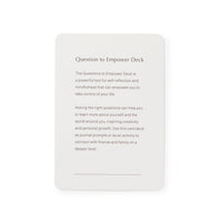 'Questions to Empower' Card Deck for Mindfulness & Motivation - Cherish Home