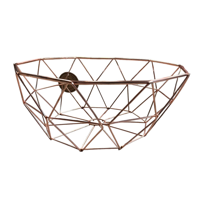 Rame Geometric Copper Wire Fruit Bowl - Cherish Home