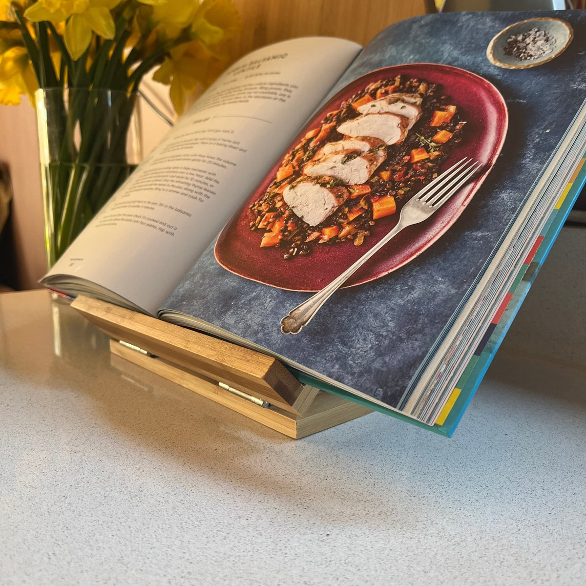 Recipe book holder Cook Book Stand - Cherish Home