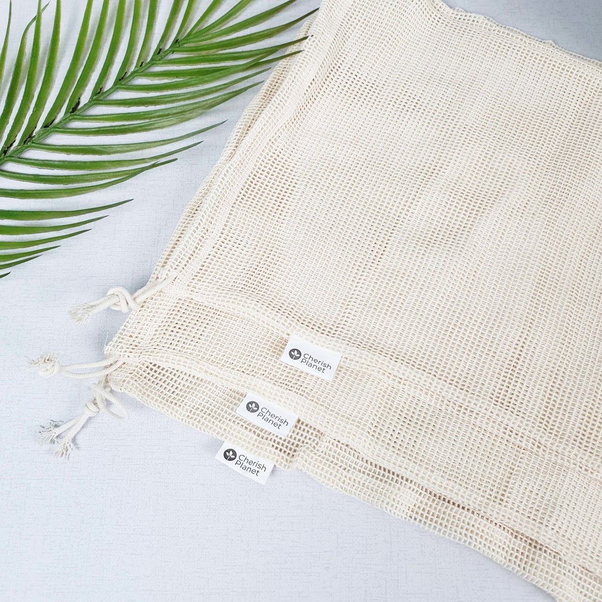 Reusable, Natural, Washable Drawstring Cotton Bags
