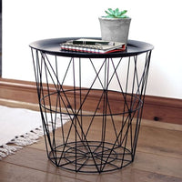 Round Geometric Tray Table