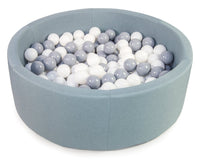 Round Children's Eco Ball-Pit with 200 Balls - Dark Mint, 90cm x 30cm - Cherish Home