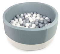 Round Children's Eco Ball-Pit with 200 Balls - Dark Mint, 90X40cm - Cherish Home