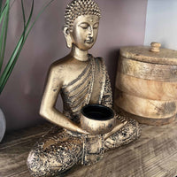 Rustic Effect Thai Buddha Candle Holder - Cherish Home