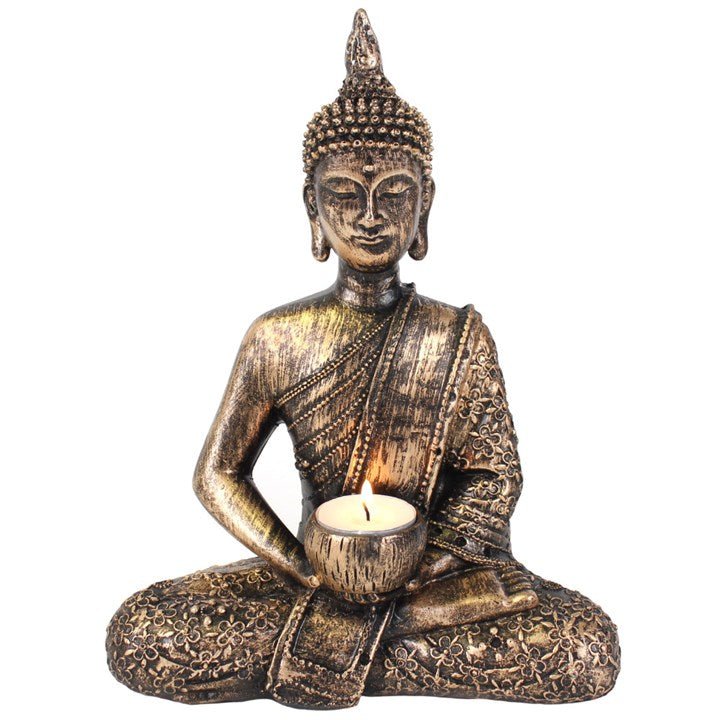 Rustic Effect Thai Buddha Candle Holder - Cherish Home