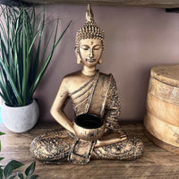 Rustic Effect Thai Buddha Candle Holder - Cherish Home