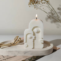 Scented Abstract Dual-Face Candle: Lily of the Valley - Cherish Home