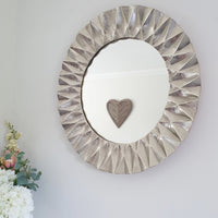 Silver Geometric Wall Mirror