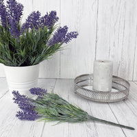Small Lavender Spray with Candle and Mirror Tray