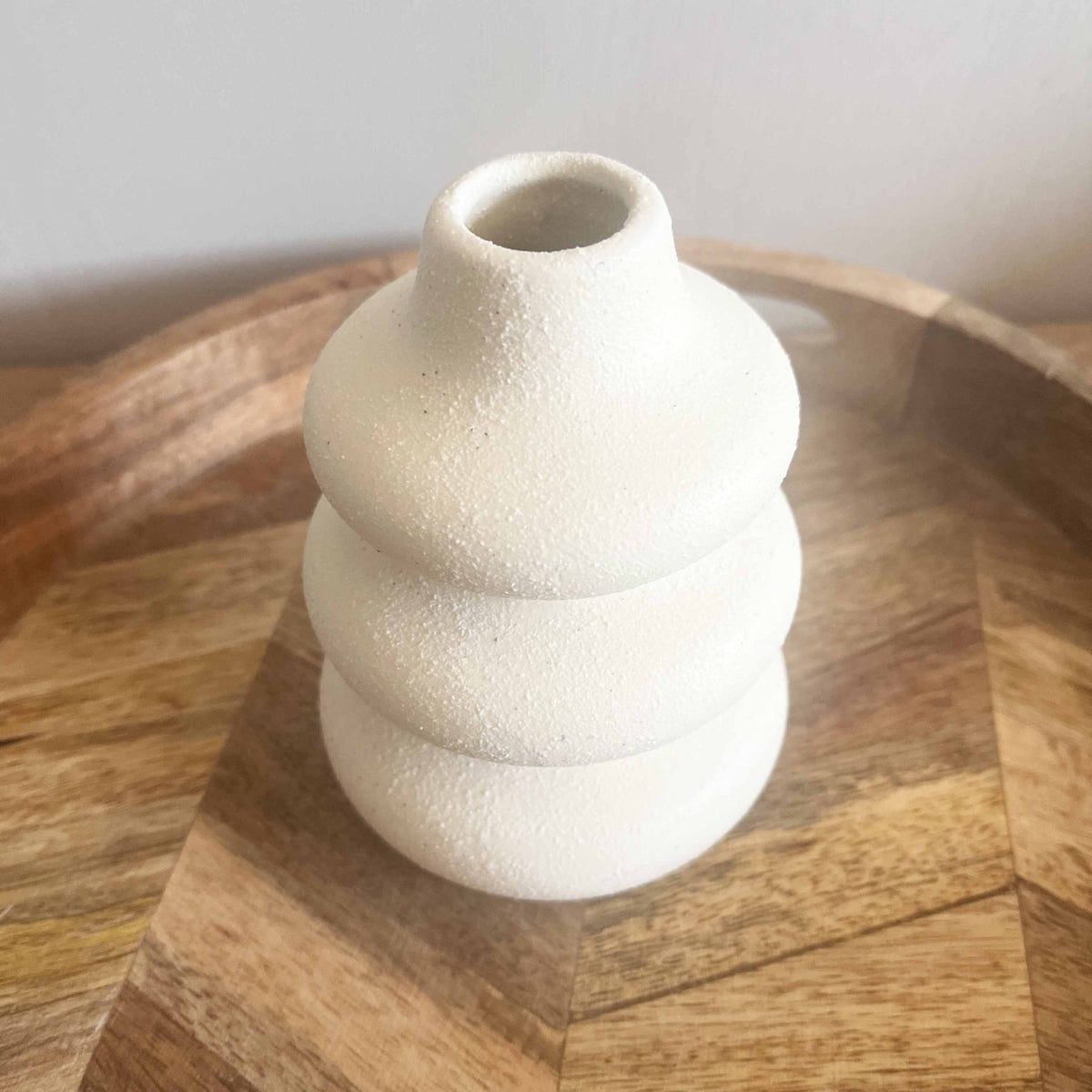 Small Textured Cream Speckle Vase - Cherish Home