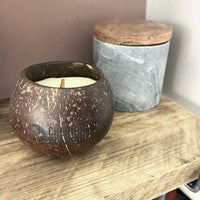 Soy Wax Real Coconut Shell Candle - Jasmine Scented - Cherish Home