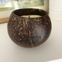 Soy Wax Real Coconut Shell Candle - Jasmine Scented - Cherish Home