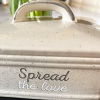 'Spread the Love' Antique Grey Butter Dish - Cherish Home