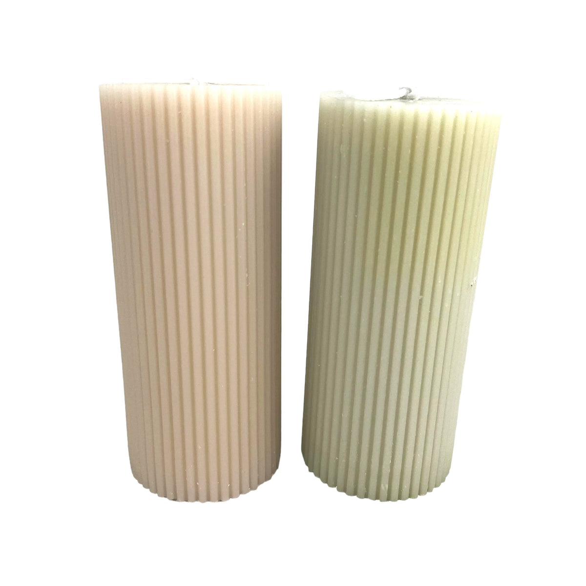 Vanilla Pillar Candles - Blush or Stone - Cherish Home