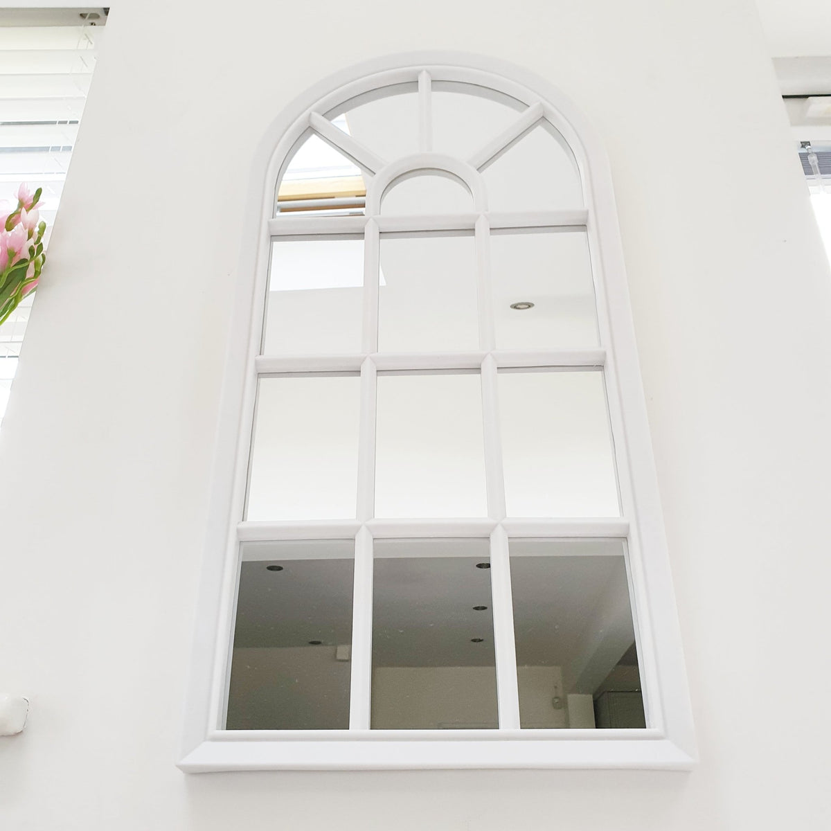 Velit Window Style Wall Mirror - White