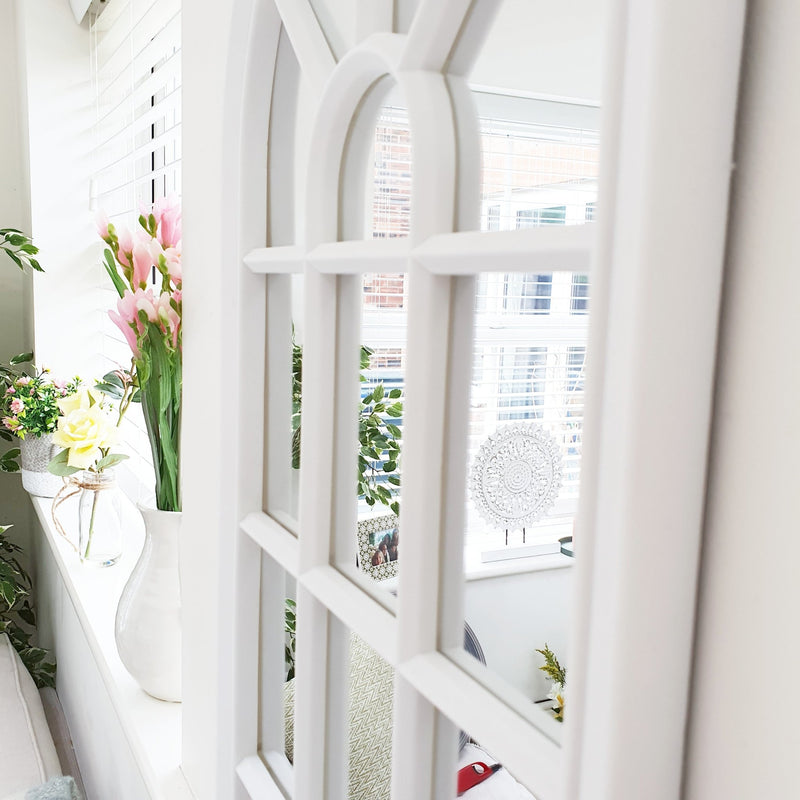 Velit Window Style Wall Mirror - White