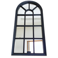 Velit Window style wall mirror in black