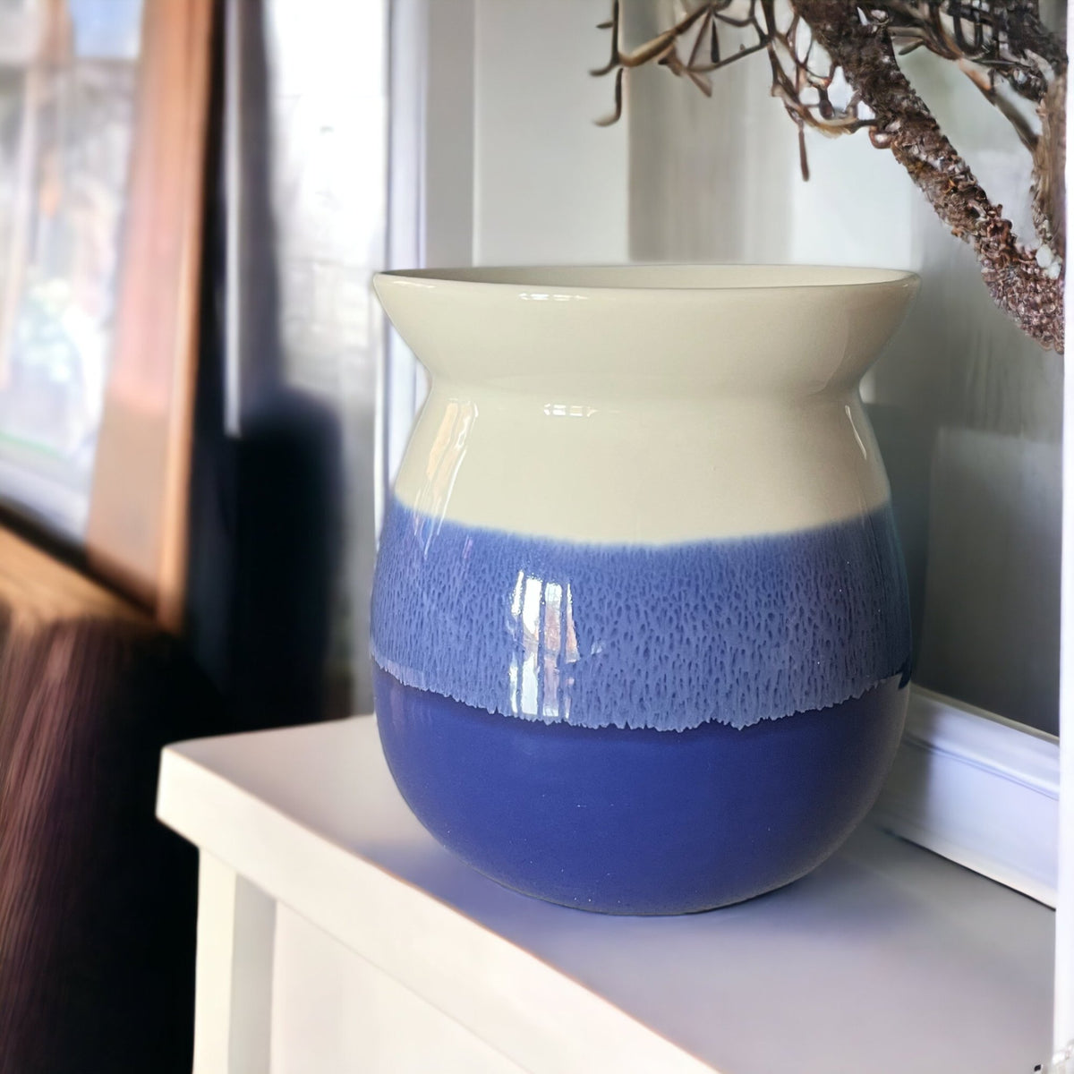 Vibrant Blue Glaze Oil Burner - Cherish Home