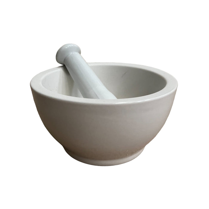 White Stoneware Pestle and Mortar - Cherish Home