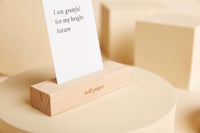 Wooden Block Mindfulness Card Stand - Card Deck Accessory - Cherish Home