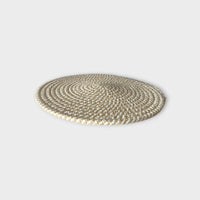 Woven Natural & White Placemats and Drinks Coaster Set - Cherish Home